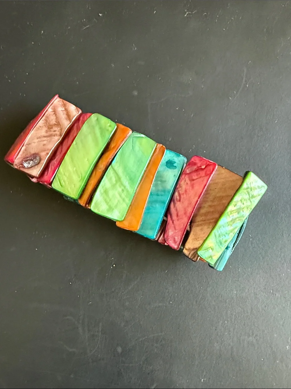 Colorblock Multicolor Stretch Bracelet - Women Accessories